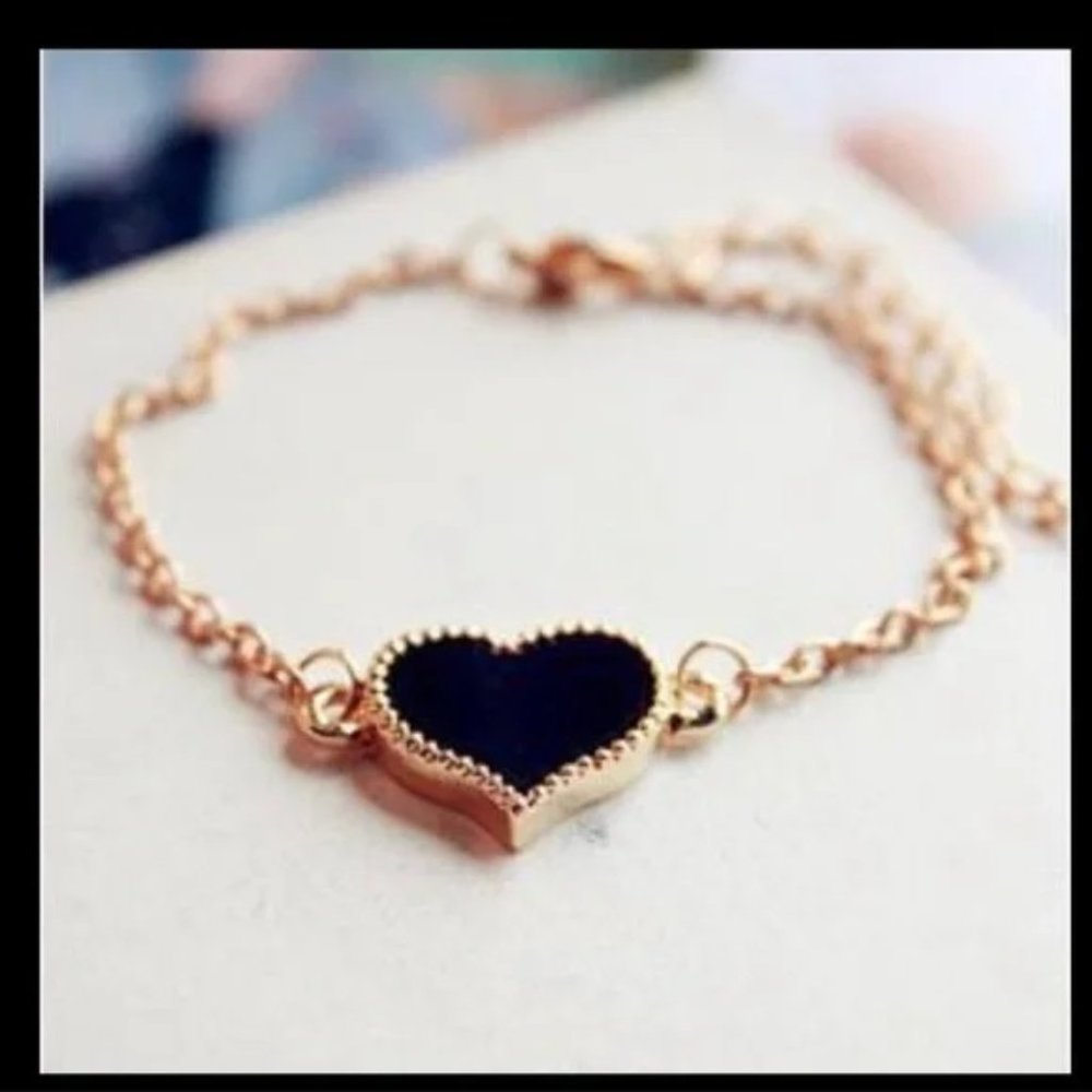 Black Heart Bracelet
